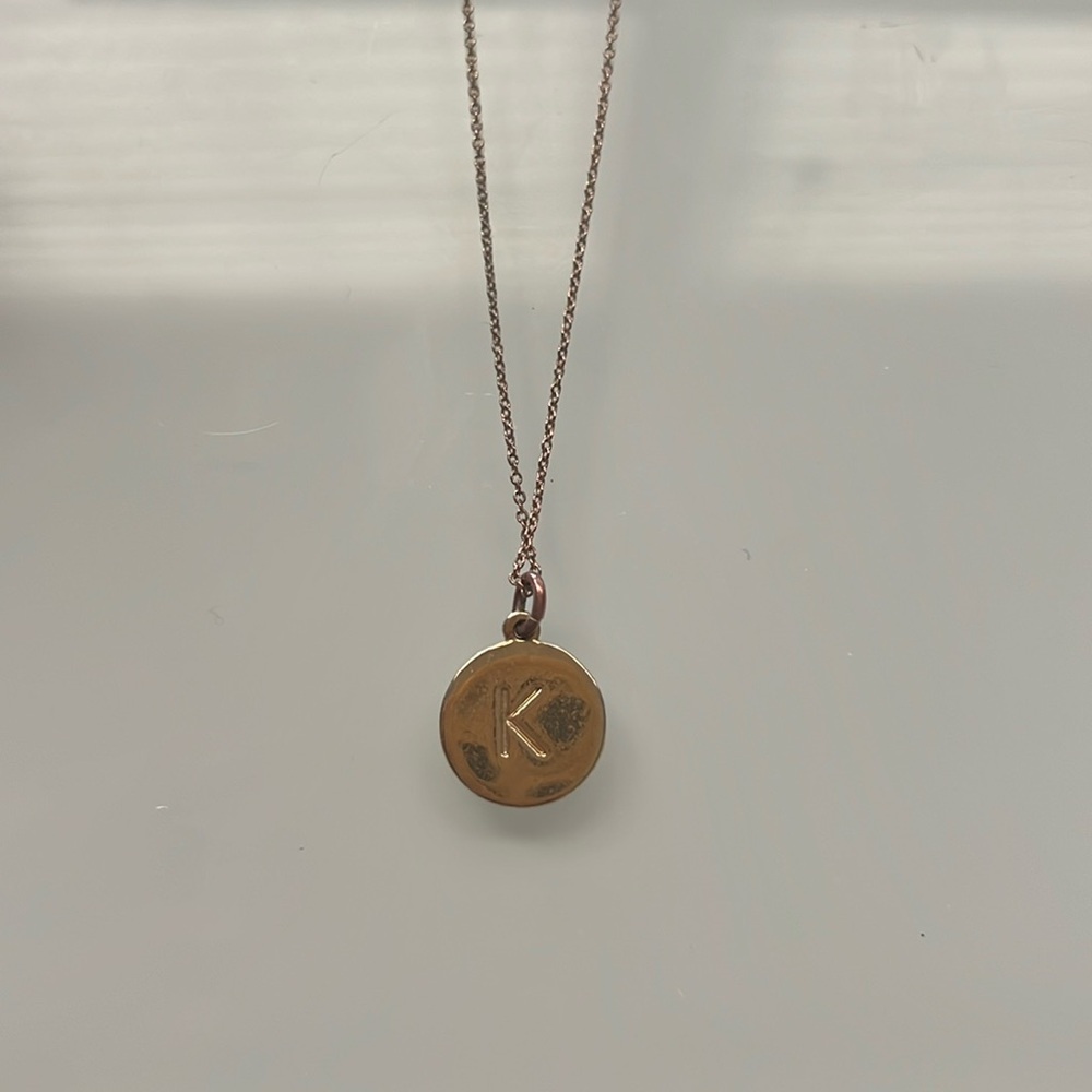 Kate Spade Initial Necklace “K” Gold